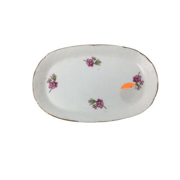 Vintage Miniature Fine Bone China Porcelain Tea Set- Tea Pot, Pitcher, Plate - Picture 3 of 16